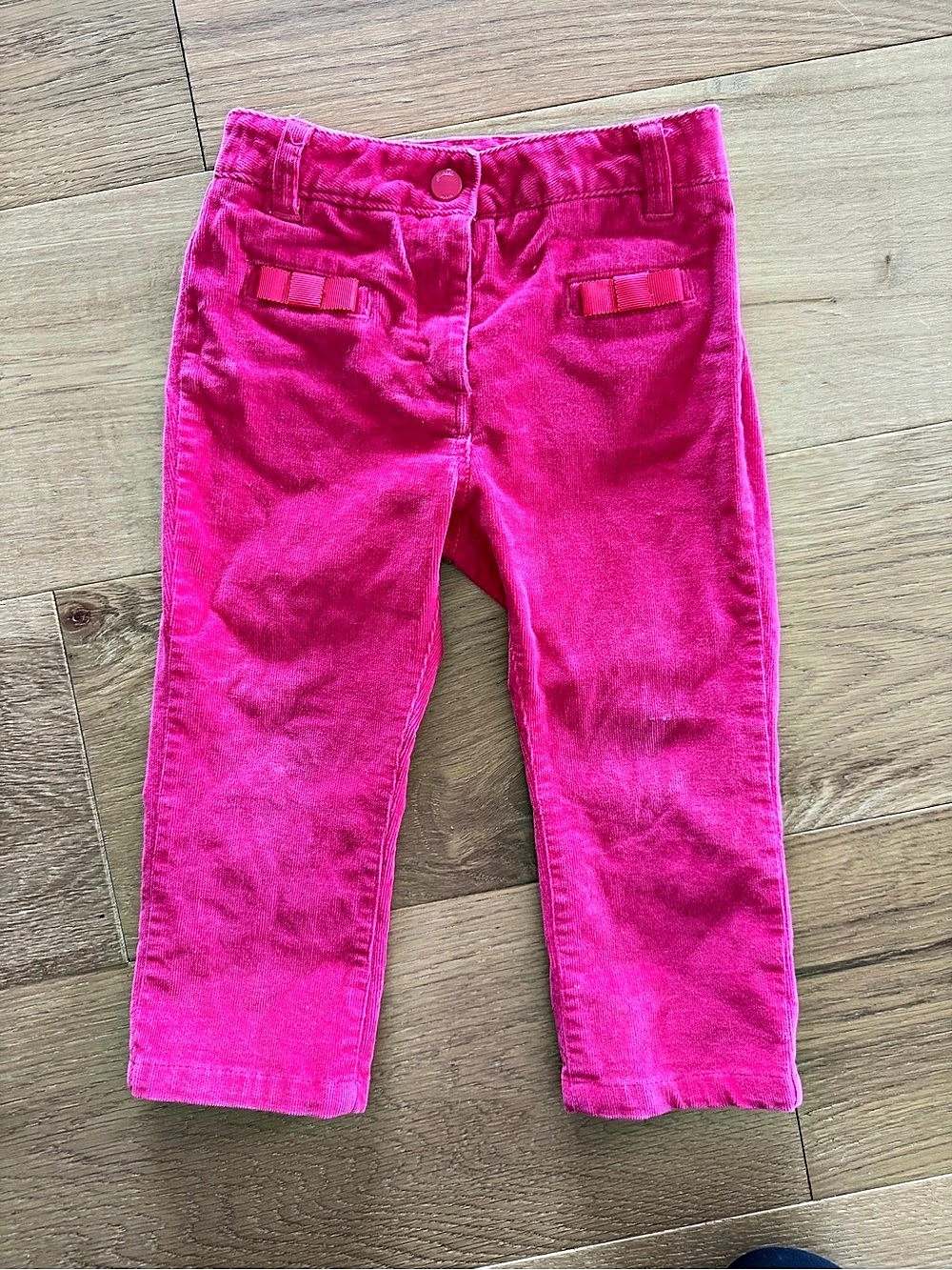 Jacadi Paris Girls Pink Corduroy Pants 24M